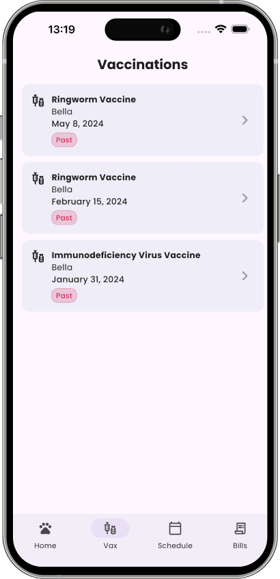 Vaccination Calendar & Reminders